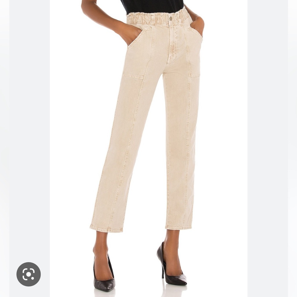 Mother springy ankle denim trousers